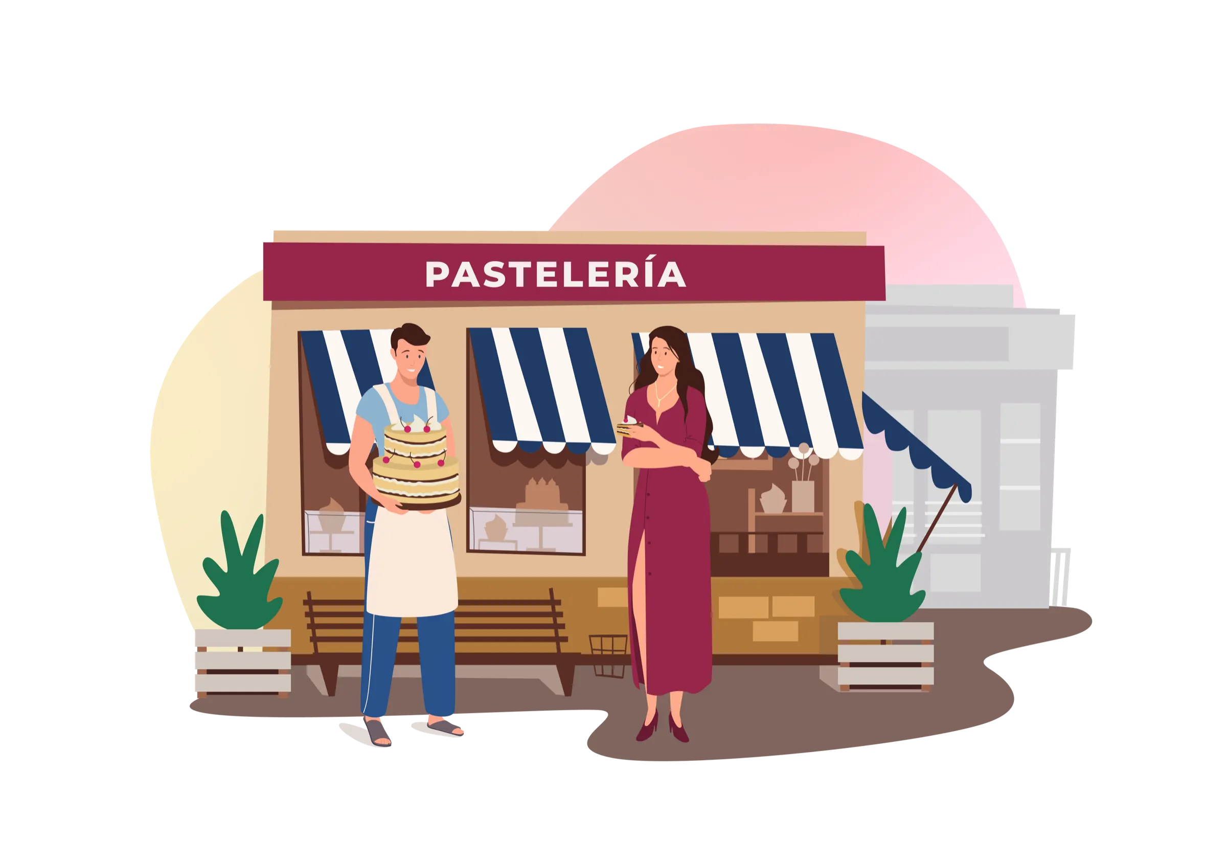 Ilustración de un establecimiento de proximidad
