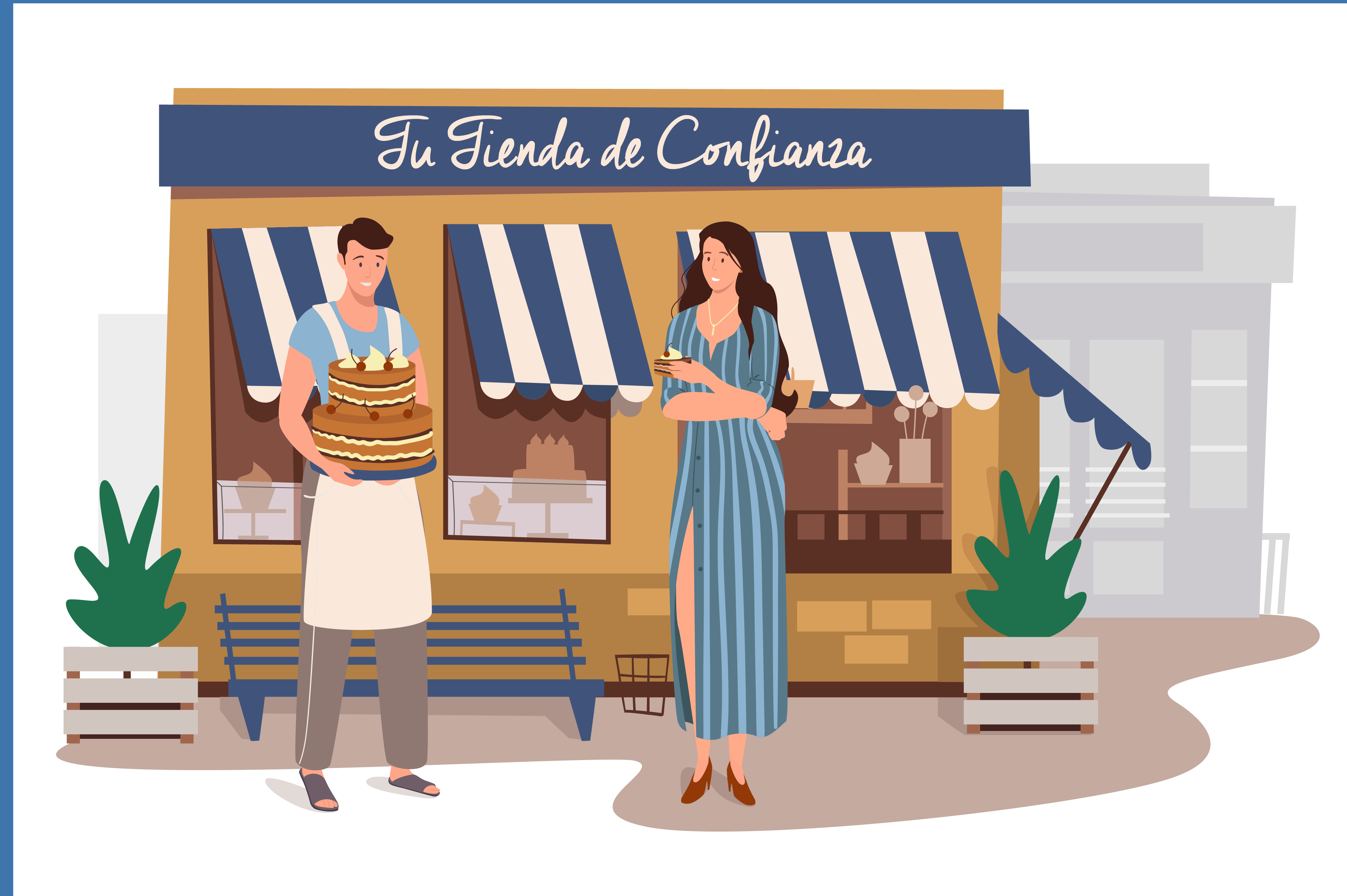 Ilustración de un establecimiento de proximidad